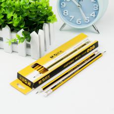 晨光學生文具AWP30803六角木桿橡皮頭鉛筆HB筆芯12支裝批發