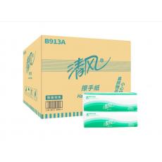 清風（Breeze）B913A 清風單層三折擦手紙 (225mm×230mm/抽）×200抽/包×20包/箱