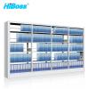 HiBoss 鋼制書架可調節層板落地書吧書店書架置物展示架學校圖書館書架 雙面1列4組五層灰白色