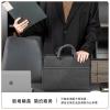 得力(deli)加厚立體辦公手提袋/會議包/事務包/文件包/商務拉鏈袋電腦公文包 黑色5590 便攜大容量